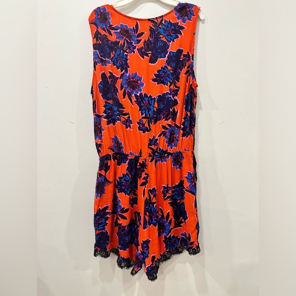 Lovers and Friends Women Passion Floral Can't Let Go Lace Trim Romper Large - Picture 6 of 12